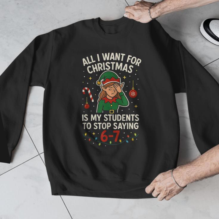 6-7 Students Saying 67 Xmas Six Seven Teacher Christmas Men Graphic Sweatshirt, funny design