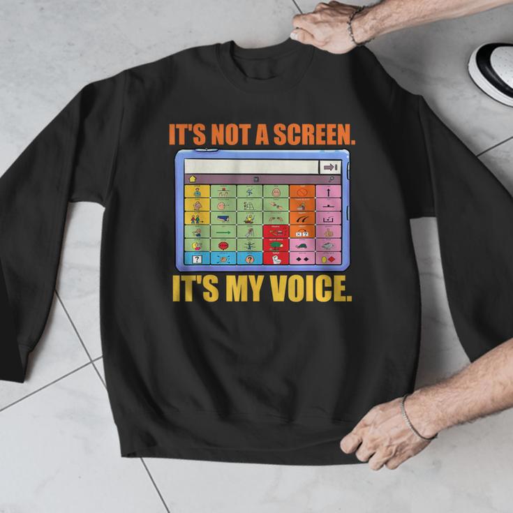 AAC Awareness AAC Teacher It's Not A Screen It's My Voice Men Women Men Graphic Sweatshirt, funny design AAC Awareness AAC Teacher It's Not A Screen It's My Voice Men Women Men Graphic Sweatshirt, funny design