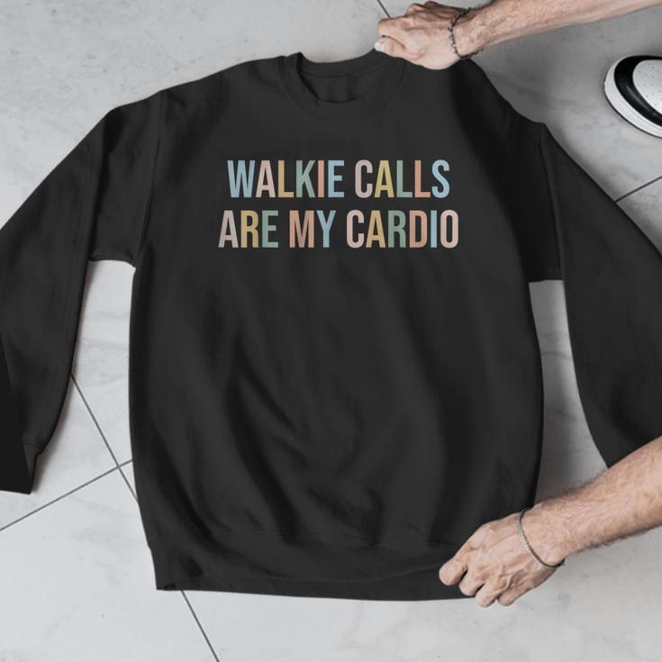 ABA SPED Teacher Coping Skills Walkie Calls Are My Cardio Men Graphic Sweatshirt, funny design ABA SPED Teacher Coping Skills Walkie Calls Are My Cardio Men Graphic Sweatshirt, funny design