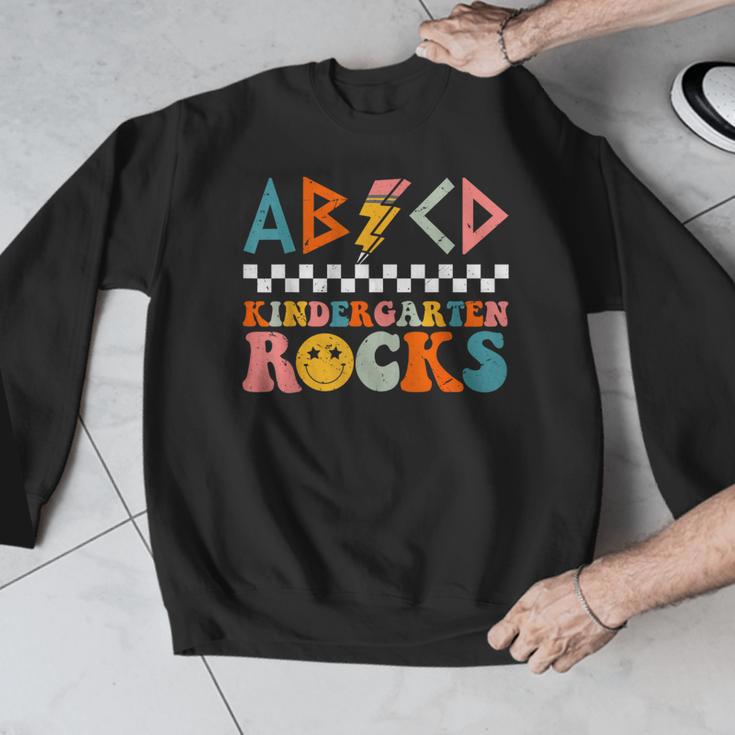 ABCD Kindergarten Rocks Back To School Teacher Kindergarten Men Graphic Sweatshirt, funny design ABCD Kindergarten Rocks Back To School Teacher Kindergarten Men Graphic Sweatshirt, funny design