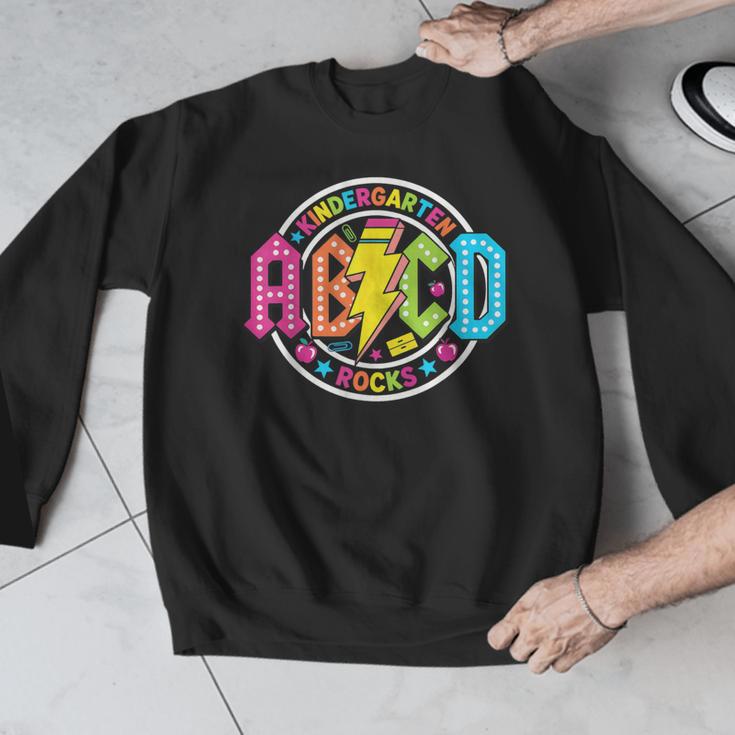 ABCD Kindergarten Rocks Back To School Teachers Students Men Graphic Sweatshirt, funny design ABCD Kindergarten Rocks Back To School Teachers Students Men Graphic Sweatshirt, funny design