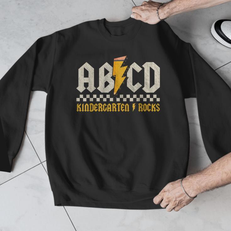 ABCD Kindergarten Rocks Pencil Lightning Students Teachers Men Graphic Sweatshirt, funny design