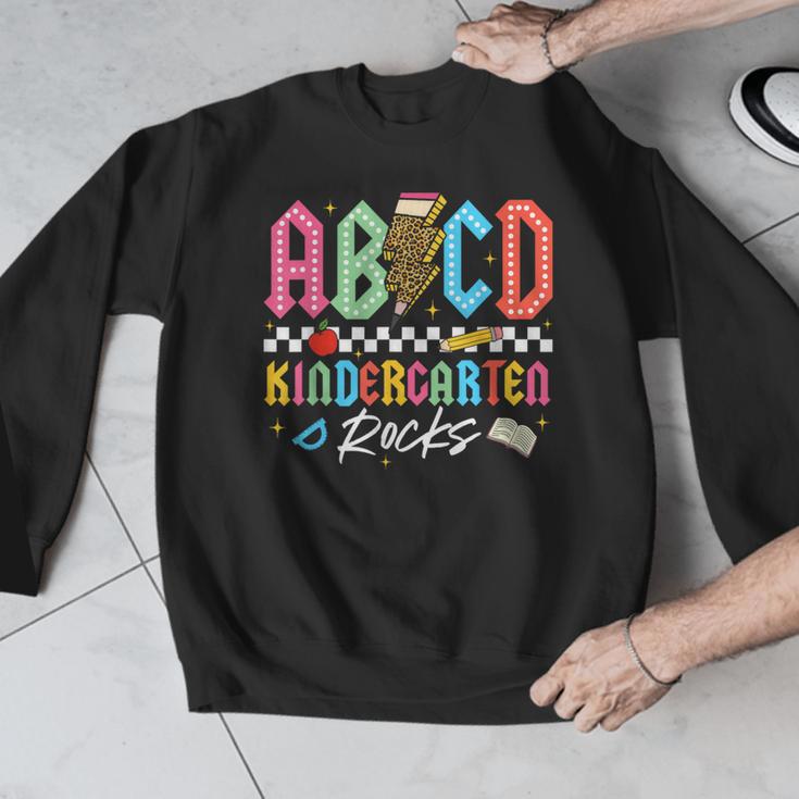 ABCD Kindergarten Rocks Pencil Lightning Teachers Rock Boys Men Graphic Sweatshirt, funny design