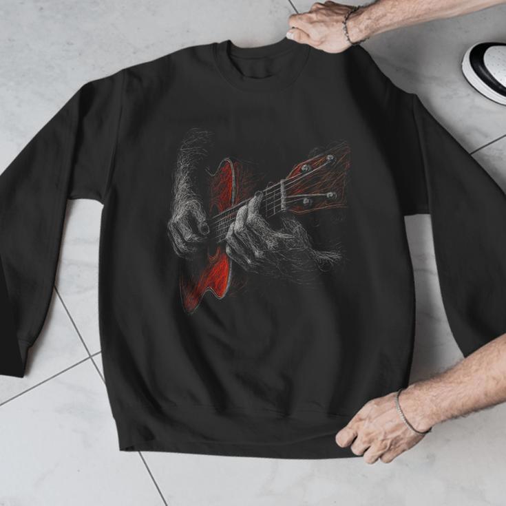 Acoustic Guitar Player Shirt Vintage Music Teacher Guitarist Men Graphic Sweatshirt, funny design