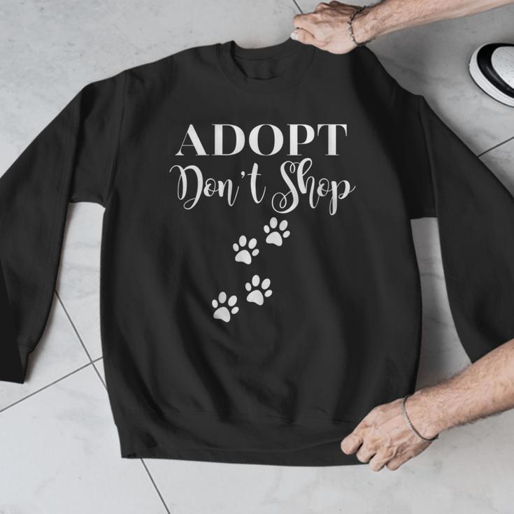 Adopt Animals Don't Shop For Them Men Graphic Sweatshirt, funny design