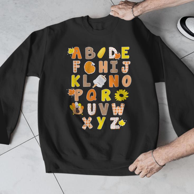Alphabet Turkey Thanksgiving Costume Preschool Teacher Men Women Men Graphic Sweatshirt, funny design Alphabet Turkey Thanksgiving Costume Preschool Teacher Men Women Men Graphic Sweatshirt, funny design