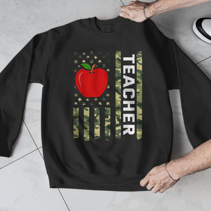 American Flag Camouflage Teacher Patriotic 4th Of July Men Graphic Sweatshirt, funny design American Flag Camouflage Teacher Patriotic 4th Of July Men Graphic Sweatshirt, funny design
