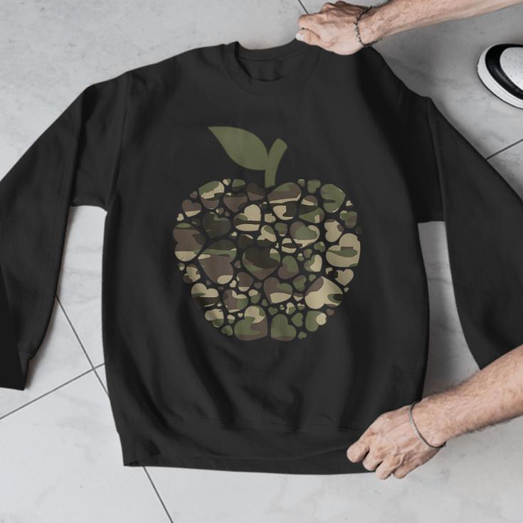 Apple Hearts Teacher Camouflage Clothing School Camo Apple For Men Women Girls Kids Men Graphic Sweatshirt, funny design