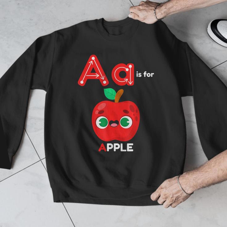 A Is For Apple Pre-K Kindergarten Teacher Student Men Graphic Sweatshirt, funny design A Is For Apple Pre-K Kindergarten Teacher Student Men Graphic Sweatshirt, funny design