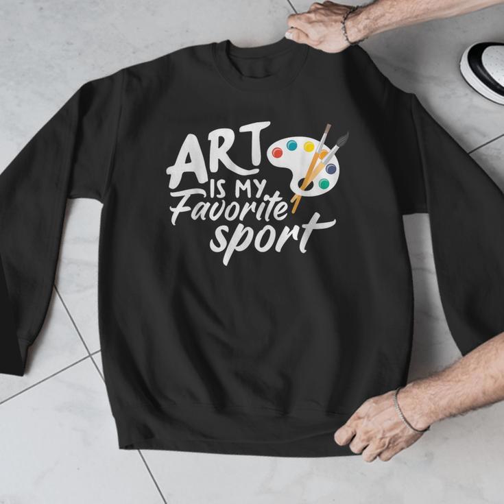 Art Is My Favorite Sport Artist Art Lover Teacher Men Graphic Sweatshirt, funny design
