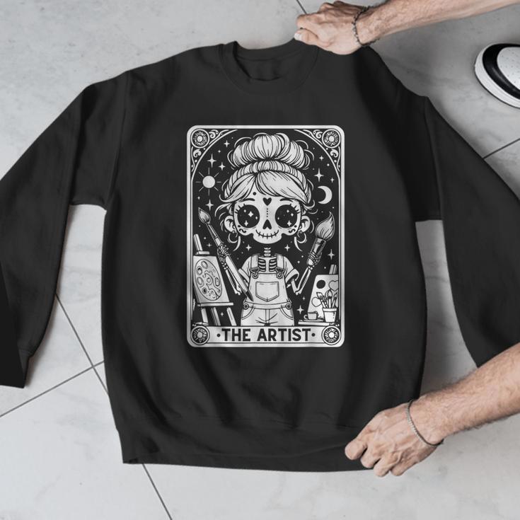 Artist Tarot Card Skeleton Painter Art Teacher Witchy Men Graphic Sweatshirt, funny design Artist Tarot Card Skeleton Painter Art Teacher Witchy Men Graphic Sweatshirt, funny design