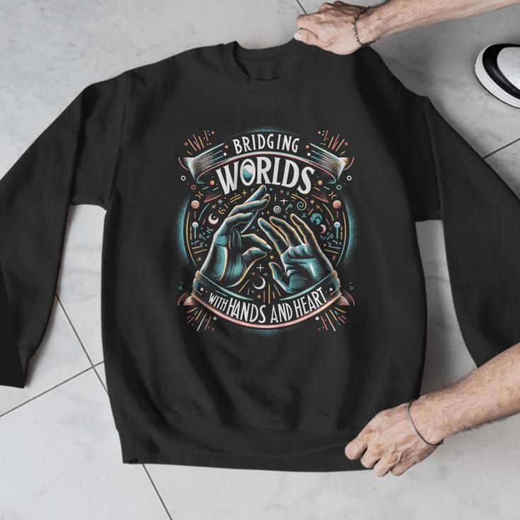 ASL Interpreter Deaf ASL Teacher American Sign Language Men Graphic Sweatshirt, funny design