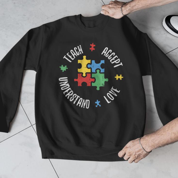 Autism Awareness Teacher Shirt Teach Accept Understand Love Men Graphic Sweatshirt, funny design Autism Awareness Teacher Shirt Teach Accept Understand Love Men Graphic Sweatshirt, funny design