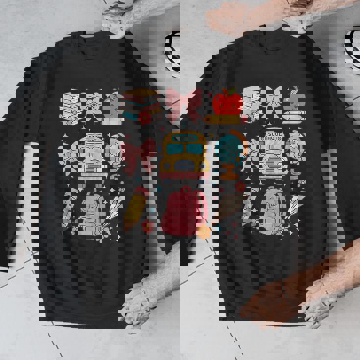 Back To School Coquette Teacher Women Girl Kindergarten PreK Men Graphic Sweatshirt, funny design