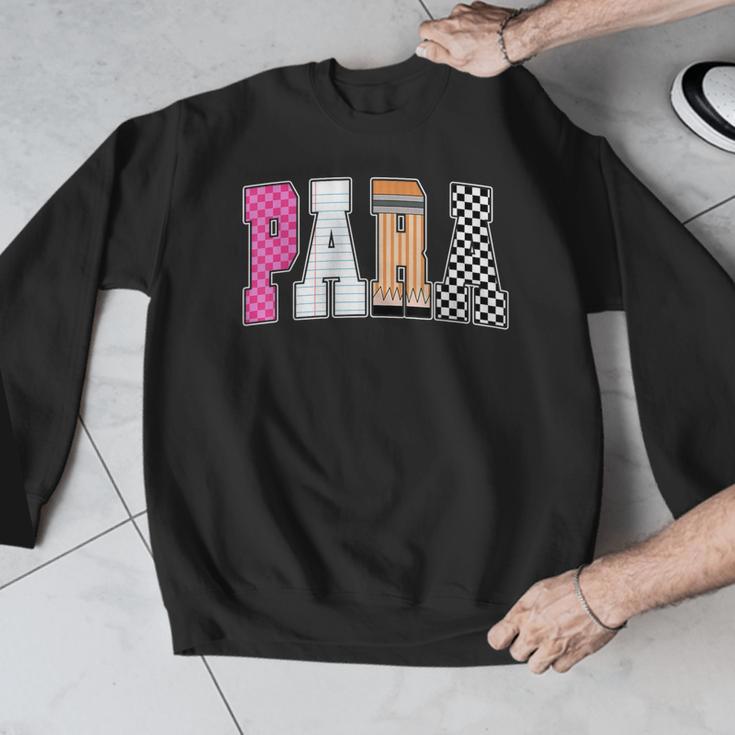Back To School Teacher Para Preppy Checkered Para Life Men Graphic Sweatshirt, funny design