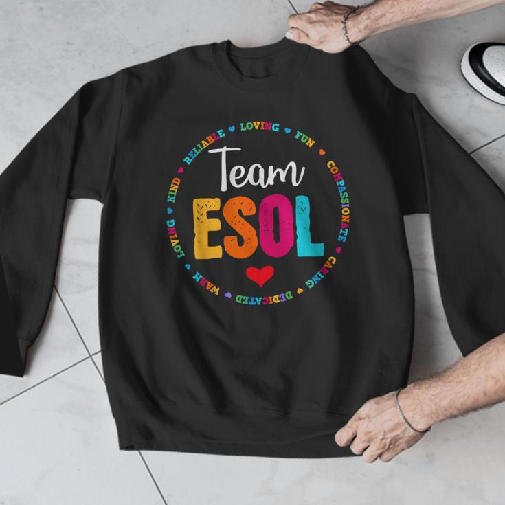 Back To School Teachers Crew Students Team ESOL Teacher Men Graphic Sweatshirt, funny design