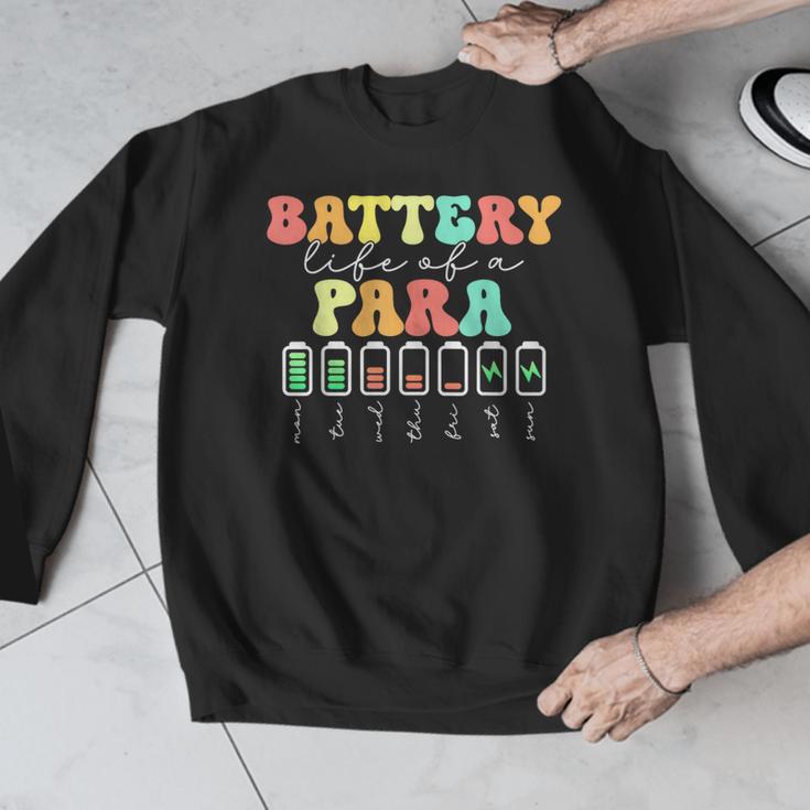 Battery Life Of A Para SPED Parapro Teacher Squad Men Graphic Sweatshirt, funny design Battery Life Of A Para SPED Parapro Teacher Squad Men Graphic Sweatshirt, funny design