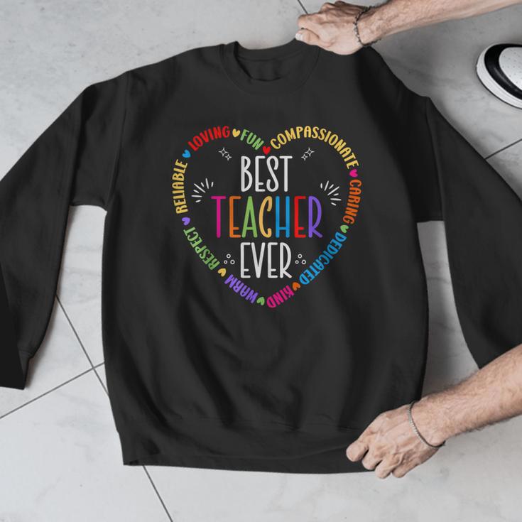 Best Teacher Ever Teacher Motivational Appreciation Men Graphic Sweatshirt, funny design
