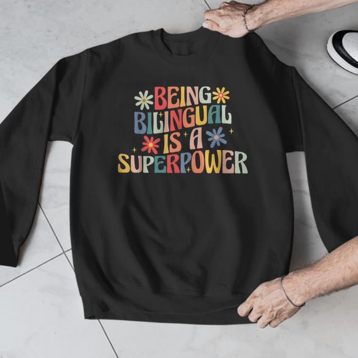 Being Bilingual Is A Superpower Back To School ESL Teacher Men Graphic Sweatshirt, Esl Teacher Gifts, funny design Being Bilingual Is A Superpower Back To School ESL Teacher Men Graphic Sweatshirt, Esl Teacher Gifts, funny design