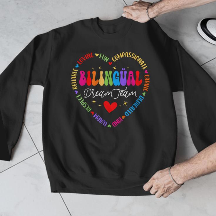 Bilingues Dream Team Dual Language Bilingual Crew Teacher Men Graphic Sweatshirt, funny design Bilingues Dream Team Dual Language Bilingual Crew Teacher Men Graphic Sweatshirt, funny design
