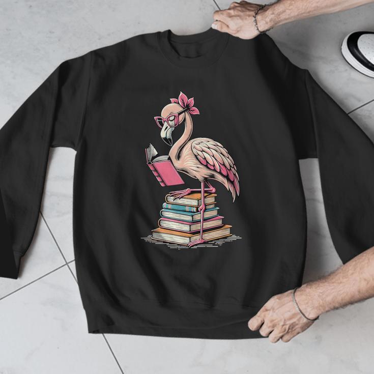 Book Lover Cute Flamingo Reading Teacher Librarian Women Men Graphic Sweatshirt, funny design Book Lover Cute Flamingo Reading Teacher Librarian Women Men Graphic Sweatshirt, funny design