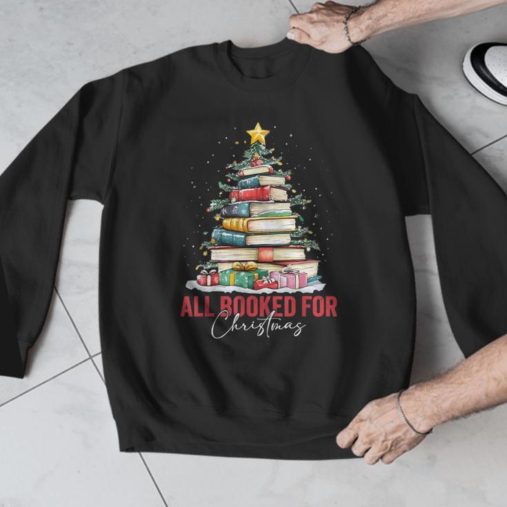 All Booked For Christmas Xmas Tree Teacher Holiday Pajamas Men Graphic Sweatshirt, funny design All Booked For Christmas Xmas Tree Teacher Holiday Pajamas Men Graphic Sweatshirt, funny design