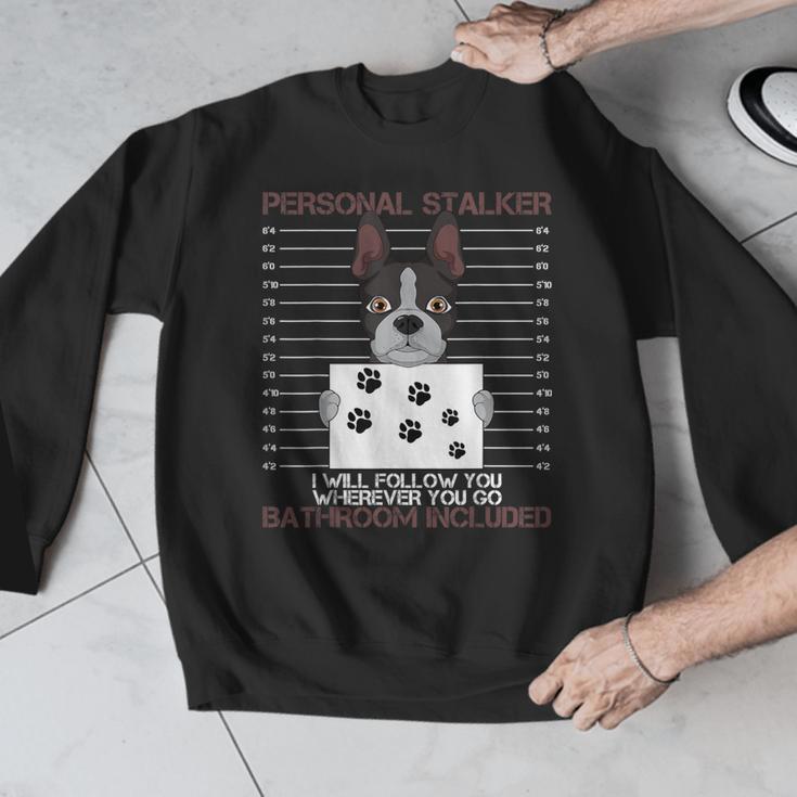 Boston Terrier American Gentleman Personal Stalker Dog Lover Men Graphic Sweatshirt, American Boston Terrier Gifts, funny design