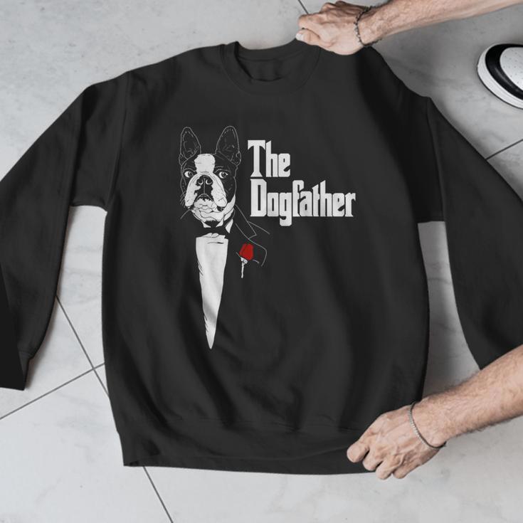 Boston Terrier Dad The DogFather Shirt Boston Terrier Men Graphic Sweatshirt, Boston Terrier Dad Gifts, funny design