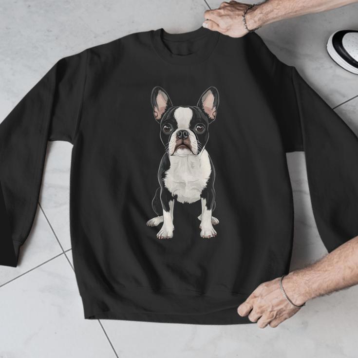 Boston Terrier Dog Motif Pet Art Boston Terrier For Men Women Kids Men Graphic Sweatshirt, funny design