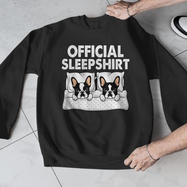 Boston Terrier Dog Official Sleep Pajamas Nightgown Men Graphic Sweatshirt, funny design