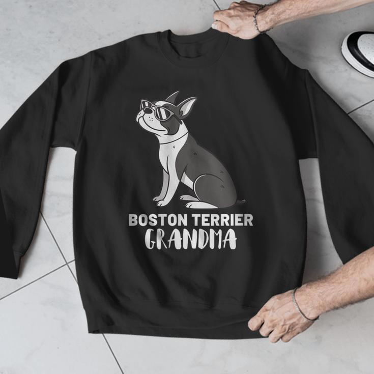 Boston Terrier Dog Owner Grandma Men Graphic Sweatshirt, funny design