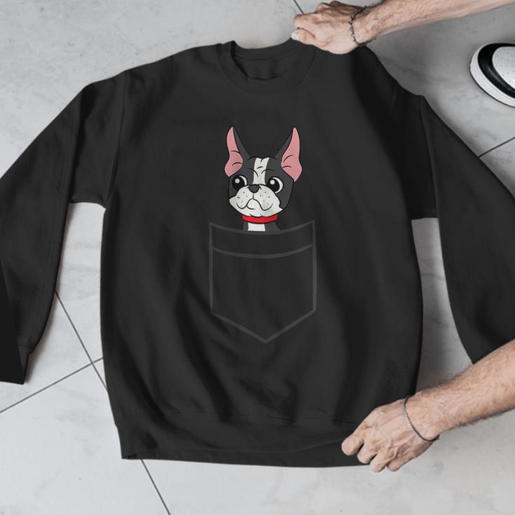Boston Terrier Dog In The Pocket Boston Terrier For Men Women Girls Kids Men Graphic Sweatshirt, funny design
