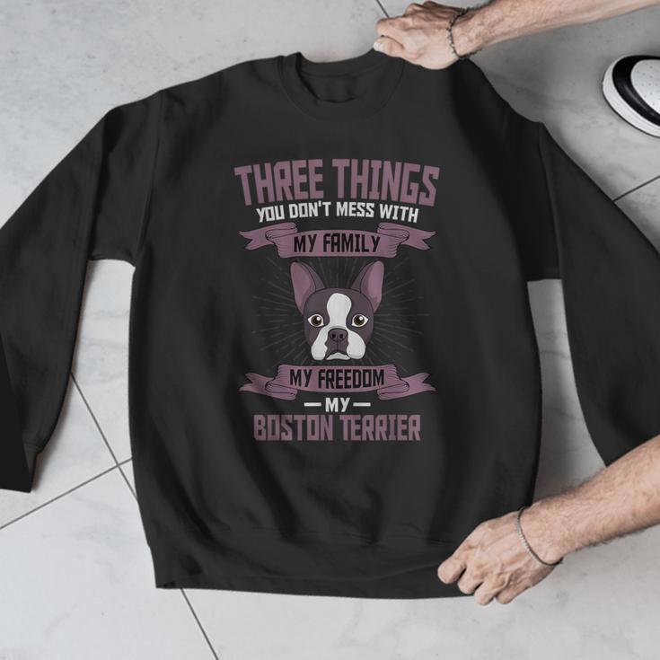 Boston Terrier Don't Mess With American Gentleman Dog Lover Men Graphic Sweatshirt, American Boston Terrier Gifts, funny design