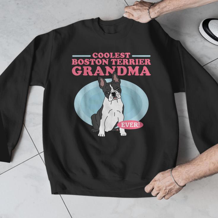 Boston Terrier Grandma Bostie Dog Owner Boston Terrier Men Women Men Graphic Sweatshirt, funny design