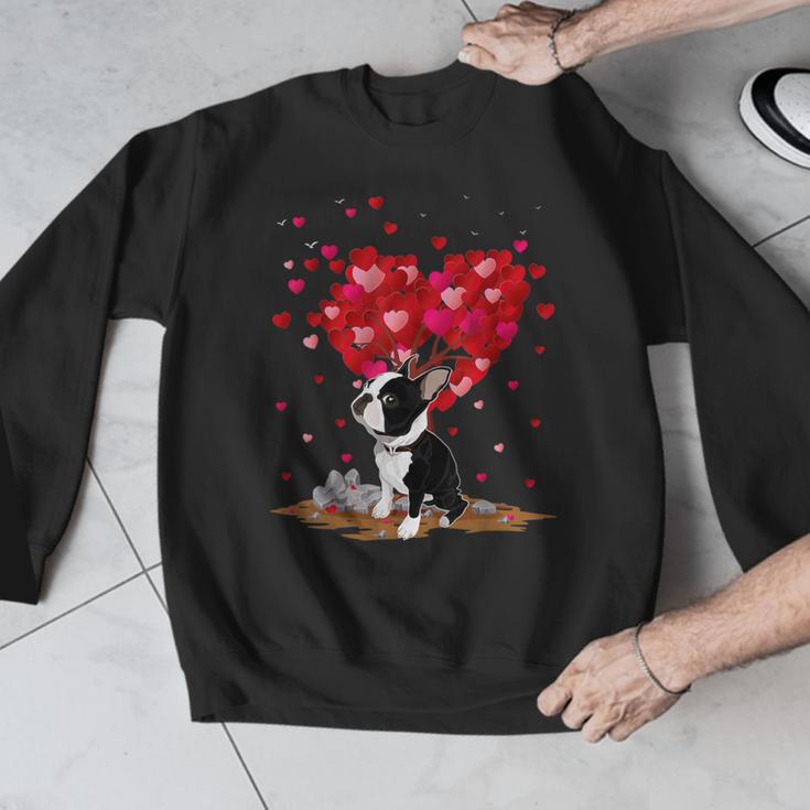 Boston Terrier Lover Heart Shape Boston Terrier Valentine Men Graphic Sweatshirt, funny design