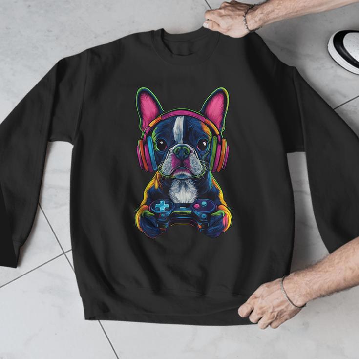 Boston Terrier Lovers Gaming Headphones Boston Terrier Men Graphic Sweatshirt, funny design