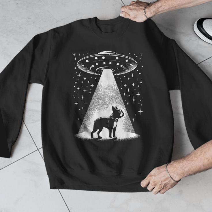 Boston Terrier Mom Dad Dog Alien UFO For Men Women Men Graphic Sweatshirt, Mom Gifts, Boston Terrier Dad Gifts, Boston Terrier Mom Gifts, funny design