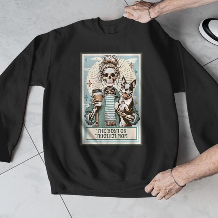 The Boston Terrier Mom Skeleton Spooky Season Halloween Men Graphic Sweatshirt, Mom Gifts, Boston Terrier Mom Gifts, Boston Terrier Halloween Gifts, funny design