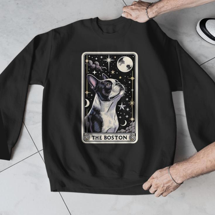 Boston Terrier Tarot Card Star With The Moon Men Women Kids Men Graphic Sweatshirt, Boston Terrier Tarot Gifts, funny design