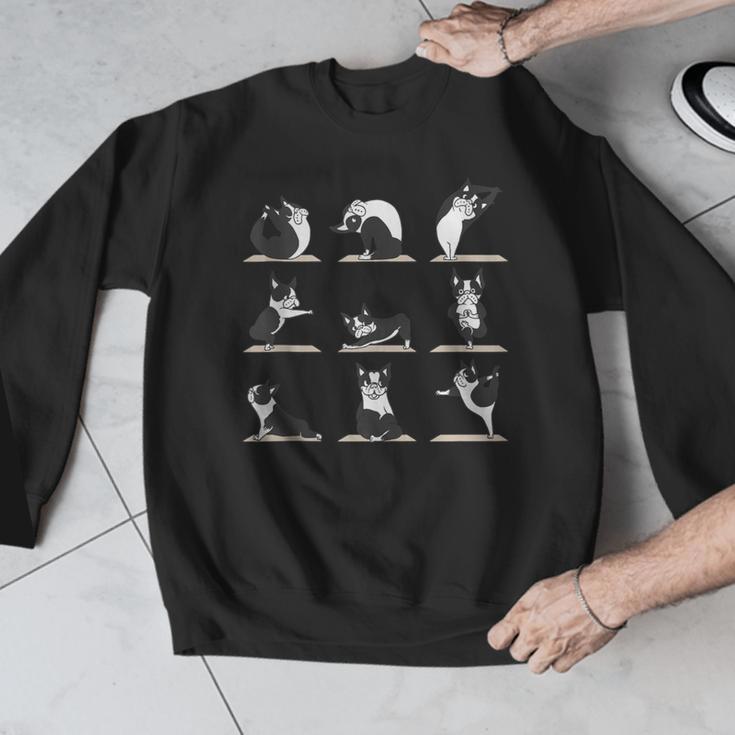 Boston Terriers Yoga Men Graphic Sweatshirt, funny design