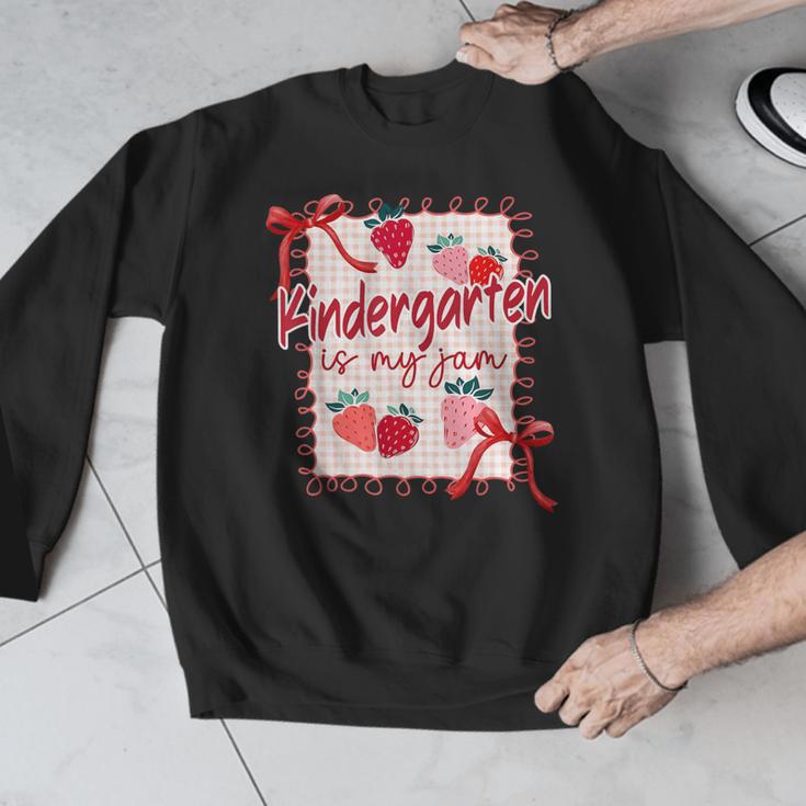 Bow Strawberry Kindergarten Is My Jam Teacher Kinder Team Men Graphic Sweatshirt, funny design Bow Strawberry Kindergarten Is My Jam Teacher Kinder Team Men Graphic Sweatshirt, funny design