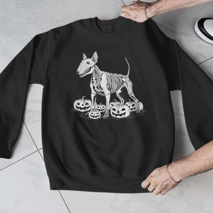 Bull Terrier Skeleton Birthday Halloween Kids Men Graphic Sweatshirt, funny design
