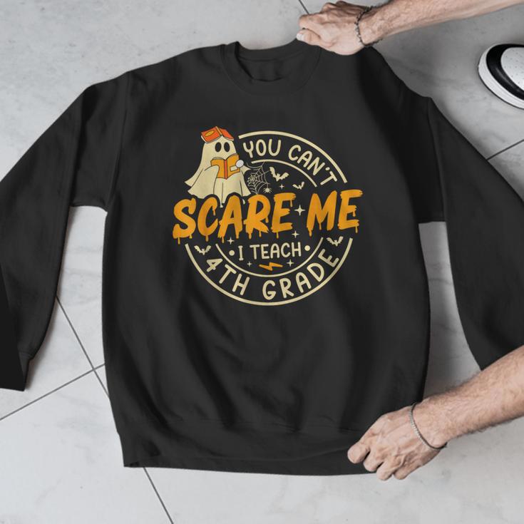 You Can't Scare Me I Teach 4th Grade Teacher Halloween Ghost Men Graphic Sweatshirt, 4th Grade Teacher Gifts, funny design