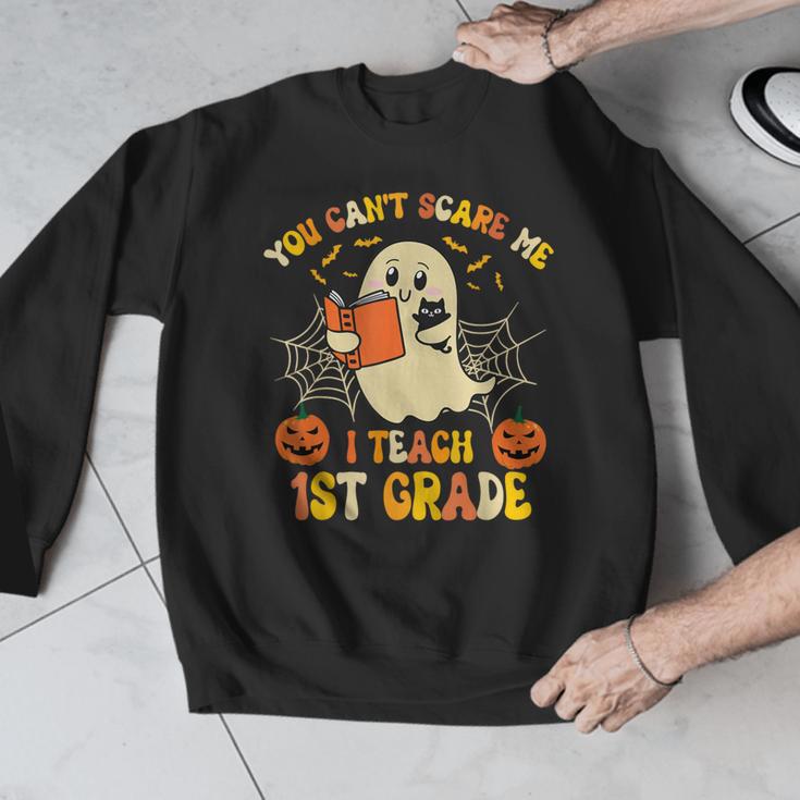 You Can't Scare Me I Teach First Grade Halloween Teacher Men Graphic Sweatshirt, First Grade Teacher Gifts, funny design