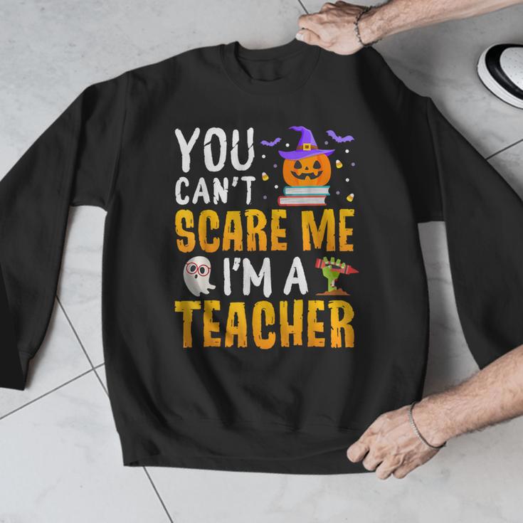 You Cant Scare Me Im A Teacher Halloween Trick Or Teach 2024 Men Graphic Sweatshirt, funny design