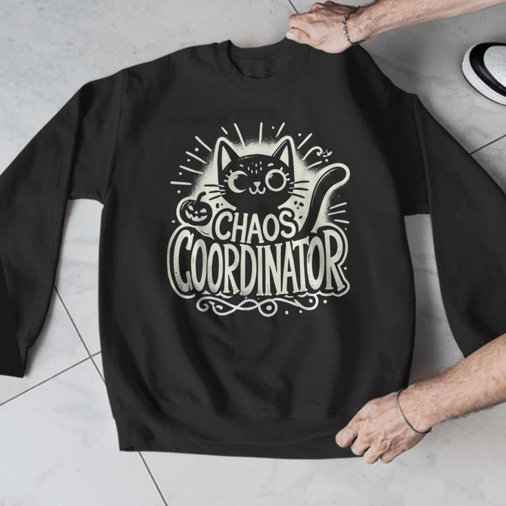 Cat Chaos Coordinator For Women Mom Halloween Teacher Men Graphic Sweatshirt, funny design