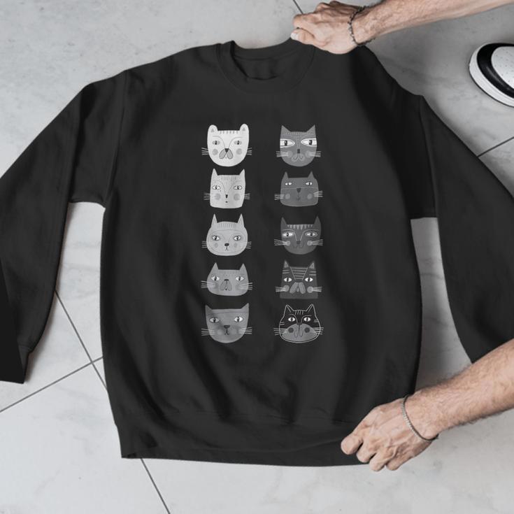 Cat Themed Artist Value Scale Educational Art Teacher Men Graphic Sweatshirt, funny design Cat Themed Artist Value Scale Educational Art Teacher Men Graphic Sweatshirt, funny design