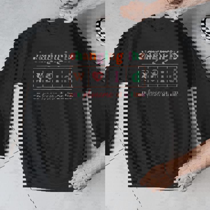 Changing The World One Phoneme At a Time Phonics Teacher Men Women Girls Kids Men Graphic Sweatshirt, funny design