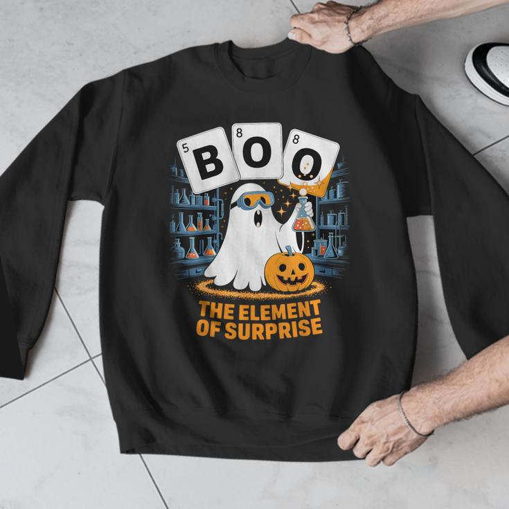 Chemistry Boo Ghost Element Of Surprise Science Teacher Tee Men Graphic Sweatshirt, Science Teacher Gifts, funny design