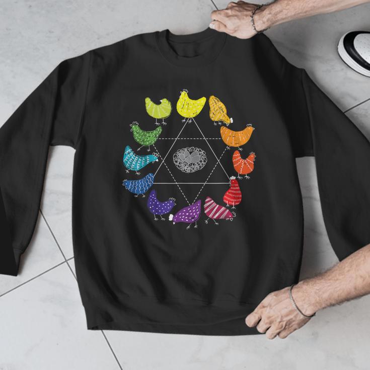 Chicken Themed Color Wheel Educational Art Teacher Artist Men Women Girls Kids Men Graphic Sweatshirt, funny design Chicken Themed Color Wheel Educational Art Teacher Artist Men Women Girls Kids Men Graphic Sweatshirt, funny design
